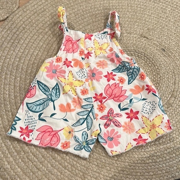 Jessica simpson floral short overalls baby girl 2T - Picture 1 of 5